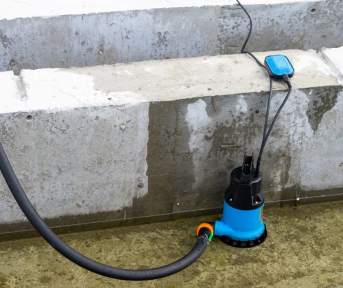 Submersible,Pump,Dewater,Construction,Site,,Pumping,Flood,Water,Sing,Deep