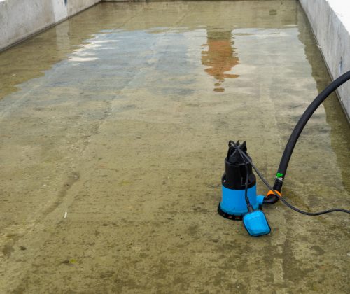 Submersible,Pump,Dewater,Construction,Site,,Pumping,Flood,Water,Sing,Deep