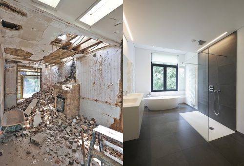 Renovation,Of,A,Bathroom,Before,And,After,In,Horizontal,Format